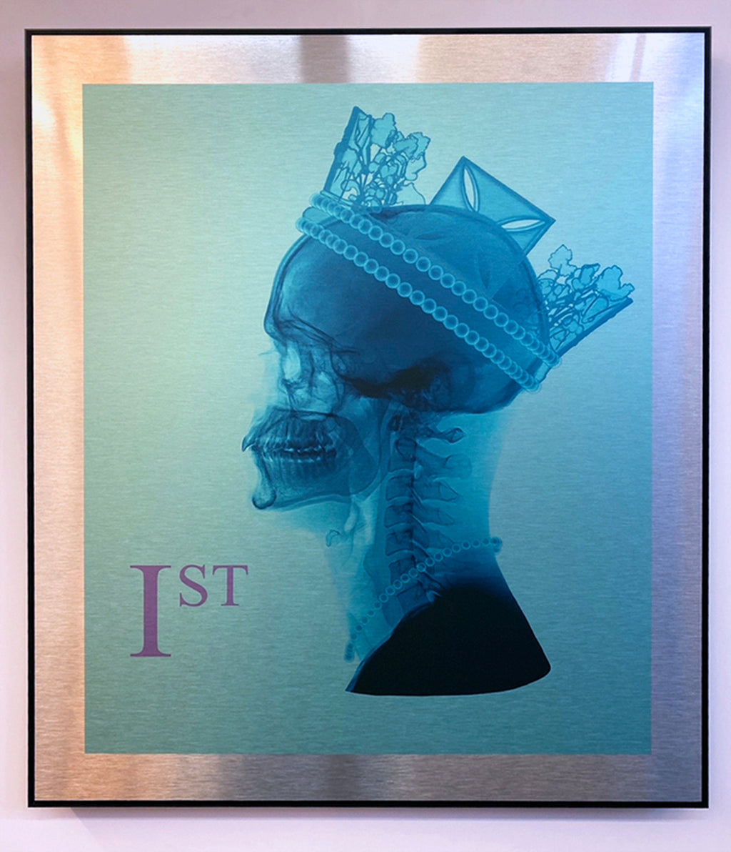 Large Blue Queen printed on aluminium